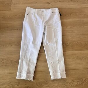 Slim Station By Multiples Eyelet Trim 18W Ankle Jeans